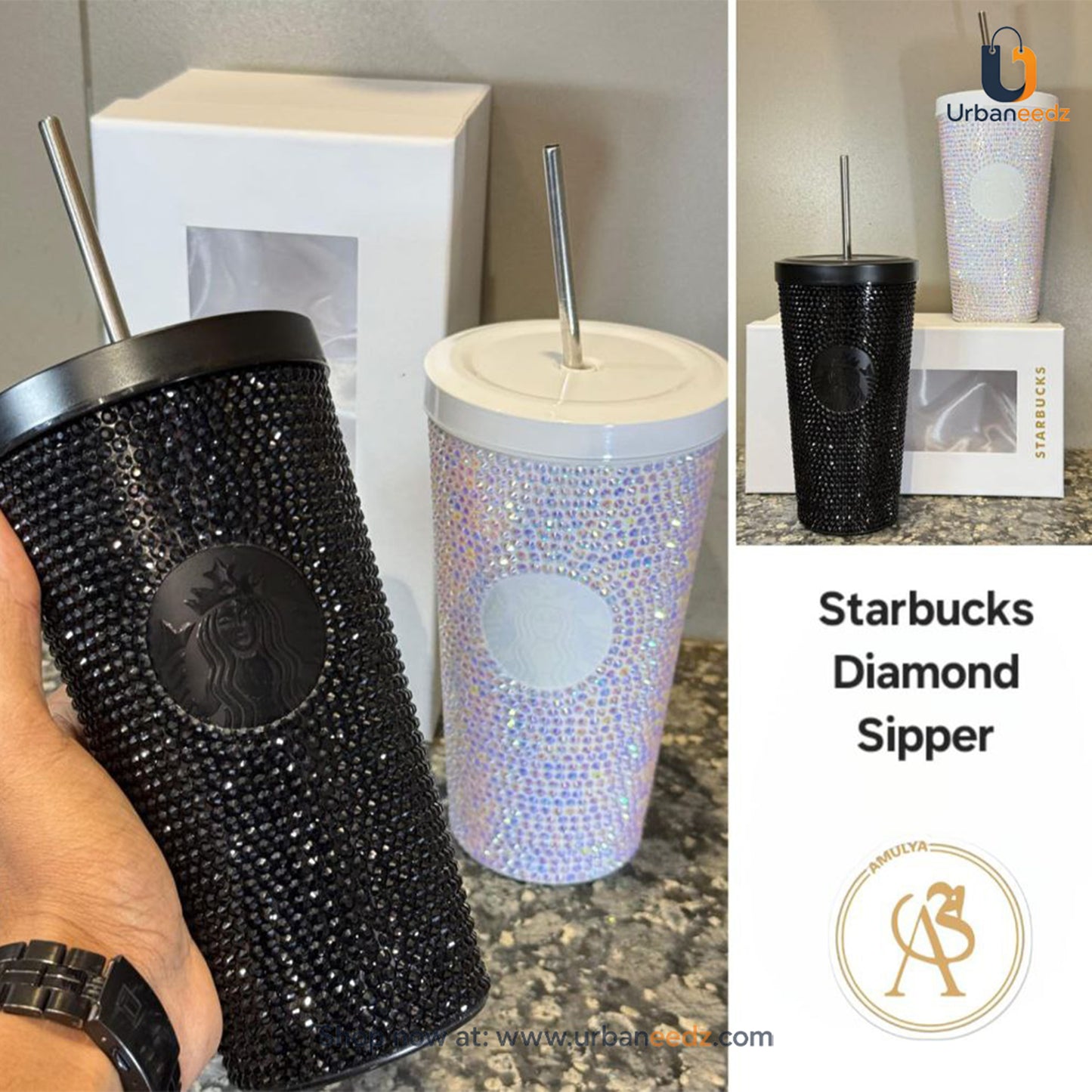 Starbucks Rhinestone Straw cup