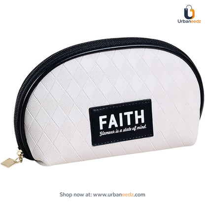D Shaped Faith Makeup Pouch