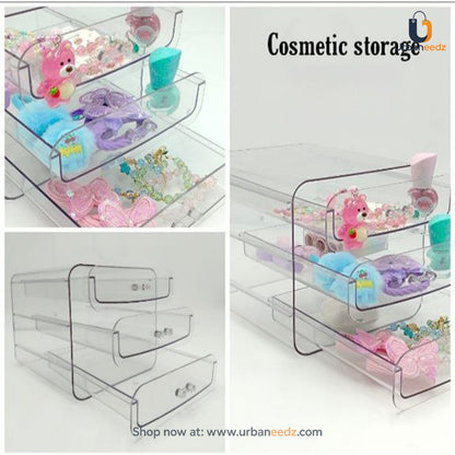 Acrylic 3 Pull-out Drawer