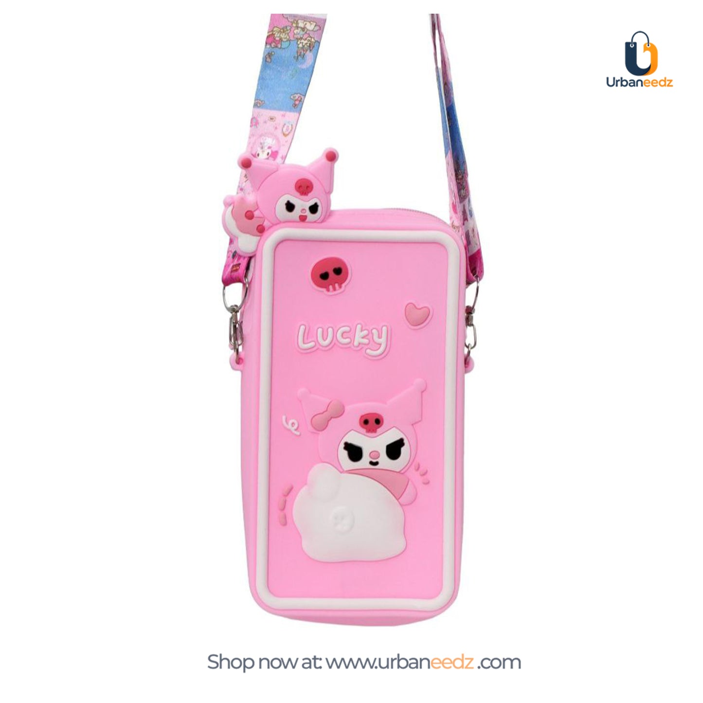 Pink Silicone Sling Bag