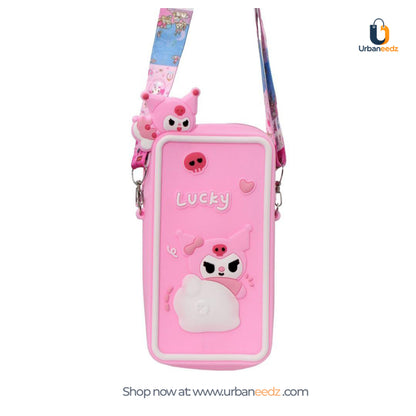 Pink Silicone Sling Bag