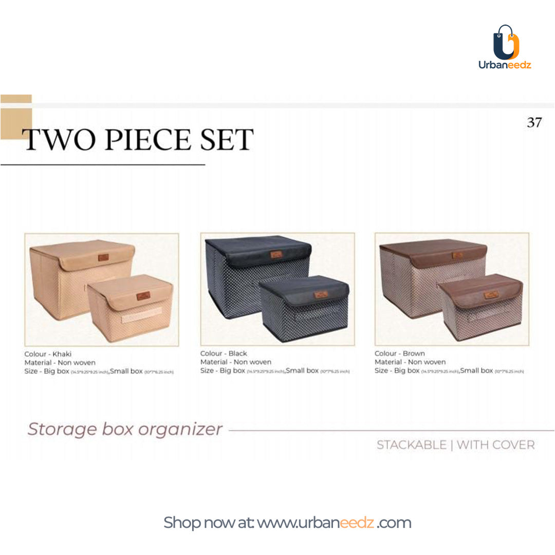 Storage Box with lid 2pcs set