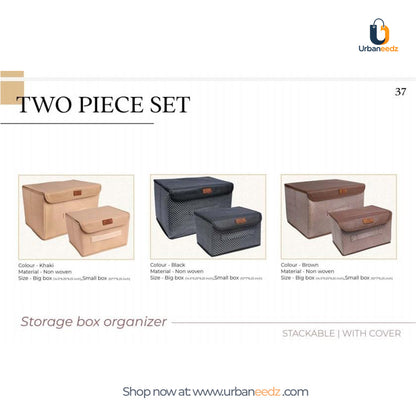Storage Box with lid 2pcs set