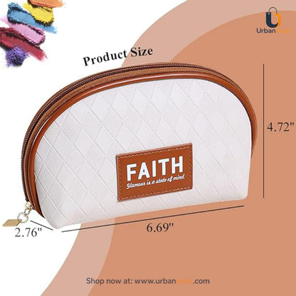 D Shaped Faith Makeup Pouch