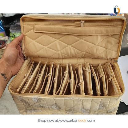 12 Flap Satin Jewellery Organiser