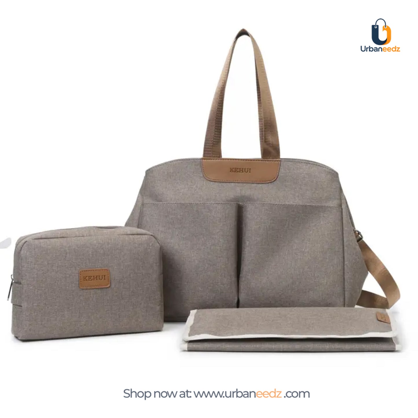 3-Piece Mother Bag Set – Tote, Organizer Pouch