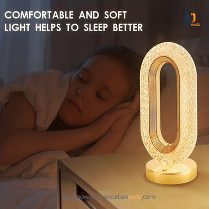 Oval Crystal Table Desk Lamp