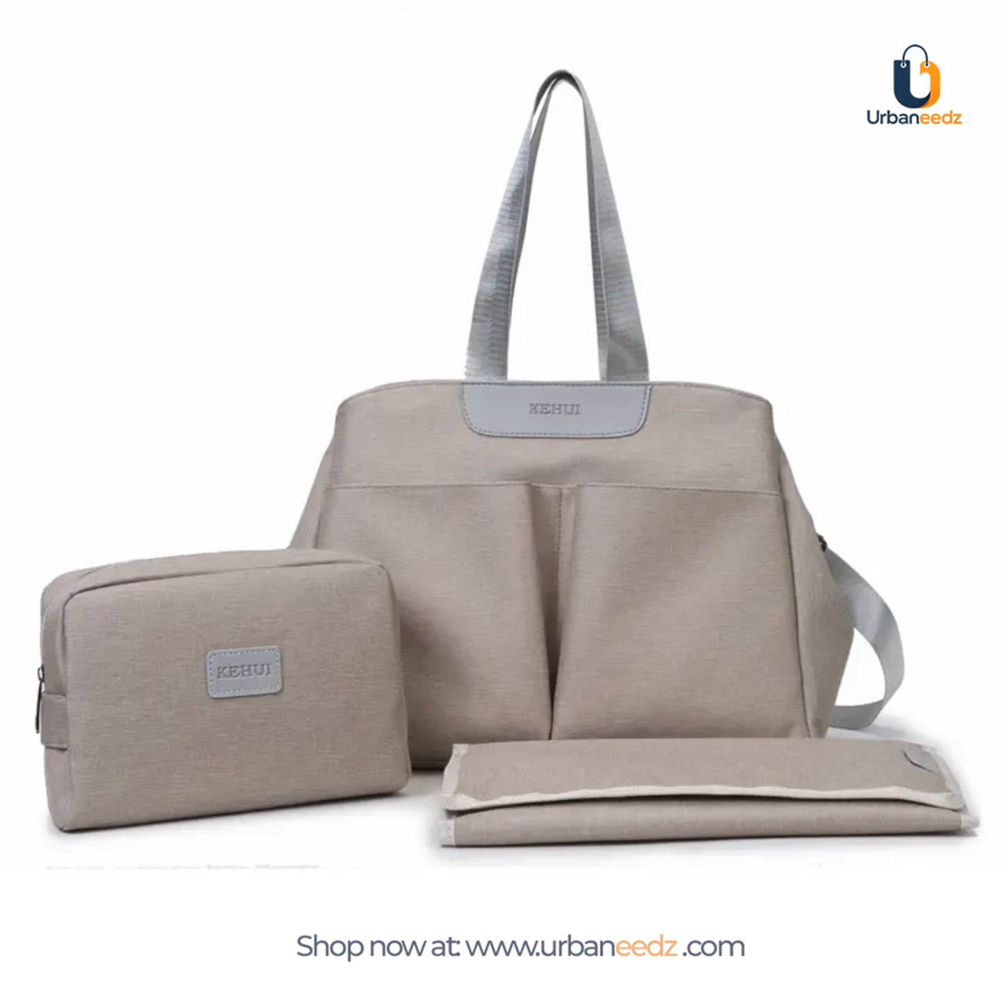 3-Piece Mother Bag Set – Tote, Organizer Pouch