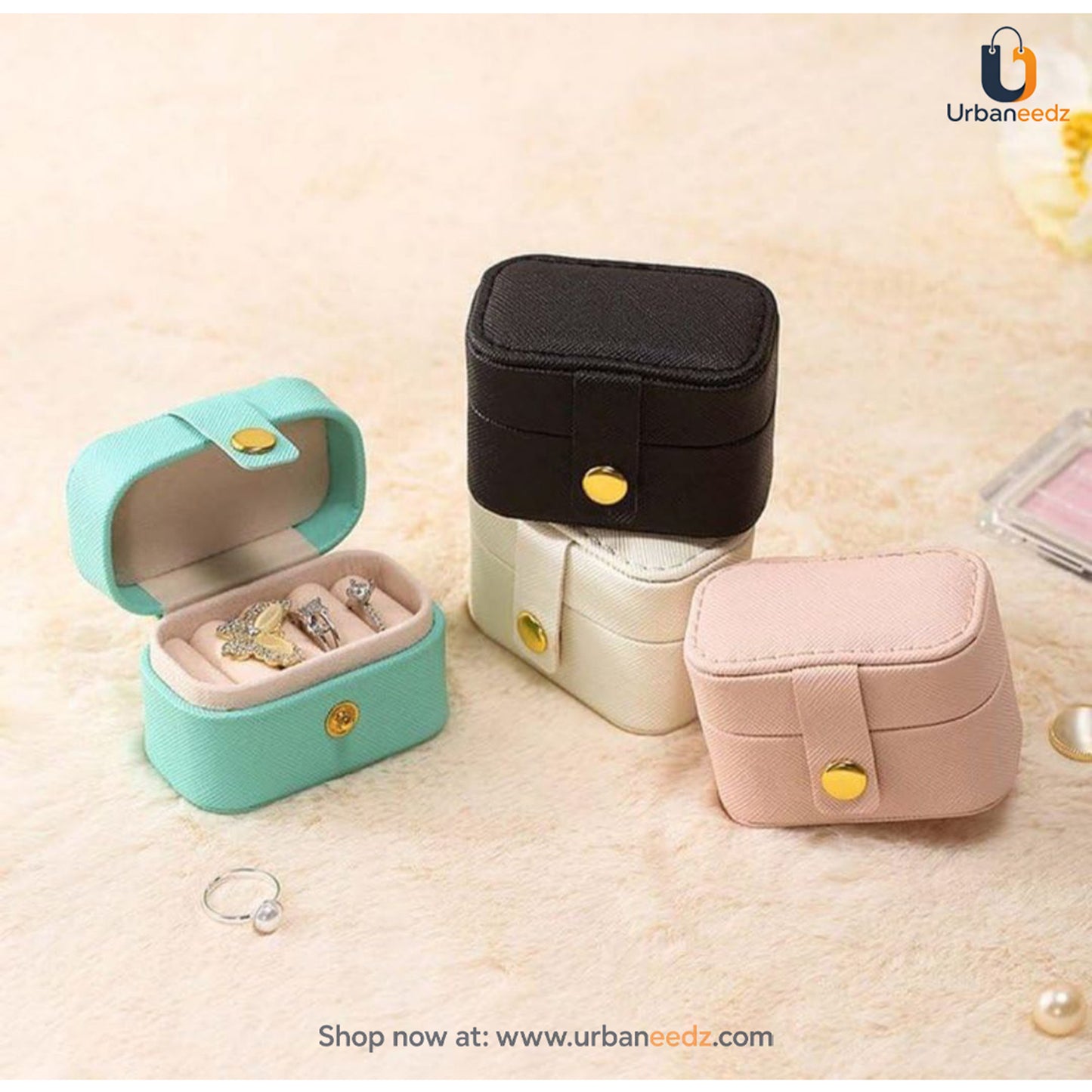 Faux Leather Ring Box
