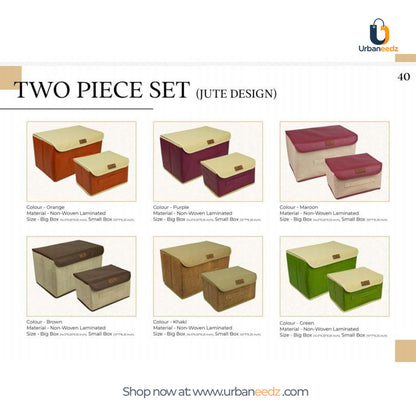 Storage Box with lid 2pcs set