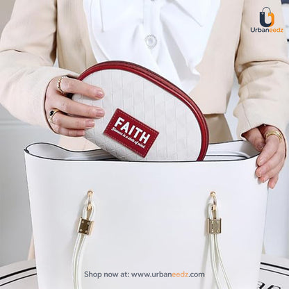 D Shaped Faith Makeup Pouch