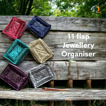 12 Flap Satin Jewellery Organiser
