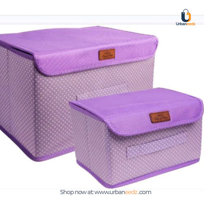 Storage Box with lid 2pcs set