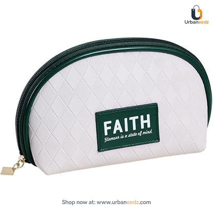 D Shaped Faith Makeup Pouch