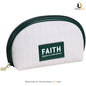 D Shaped Faith Makeup Pouch