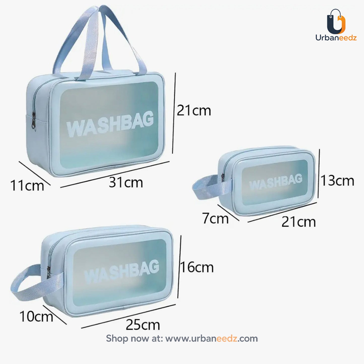 Washbag Set Of 3 Pcs