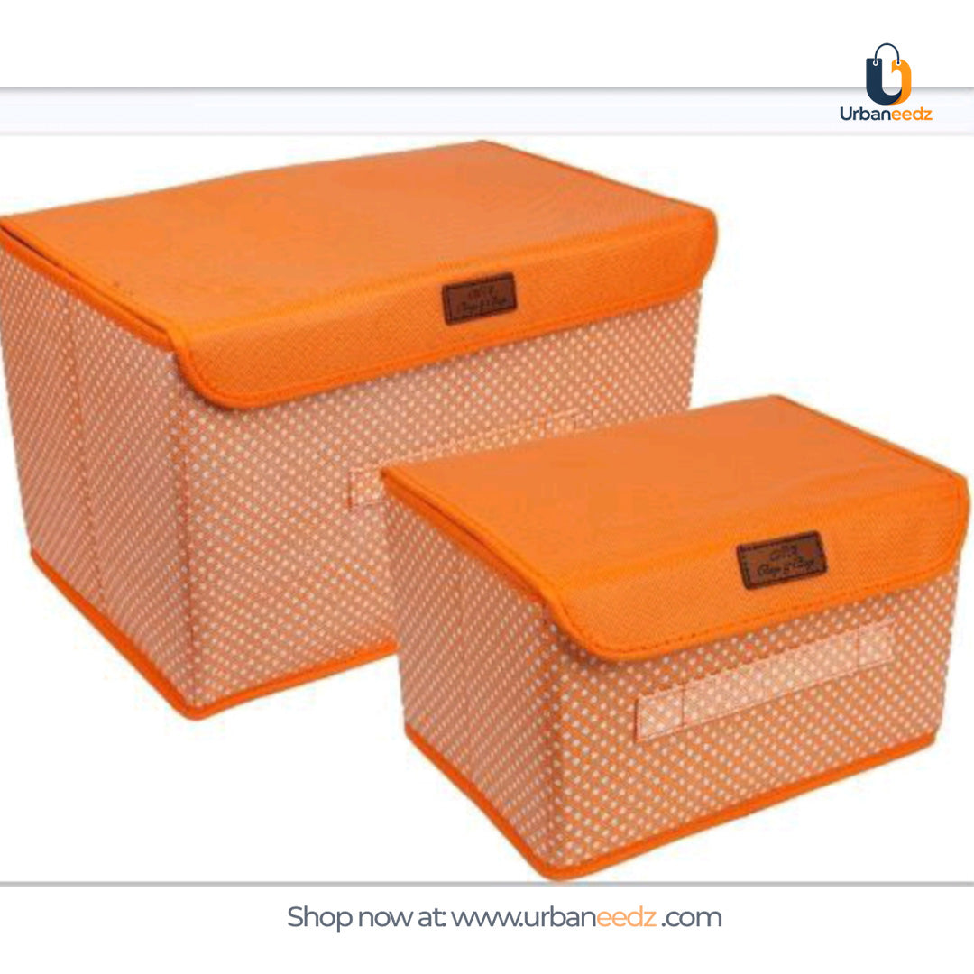 Storage Box with lid 2pcs set